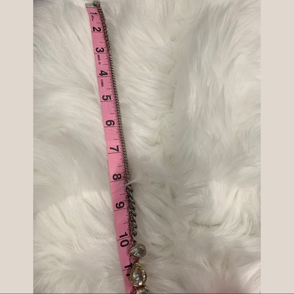 Statement Gem Necklace • 22.5” Diamond and White Gold, Adjustable Chain - Picture 6 of 6